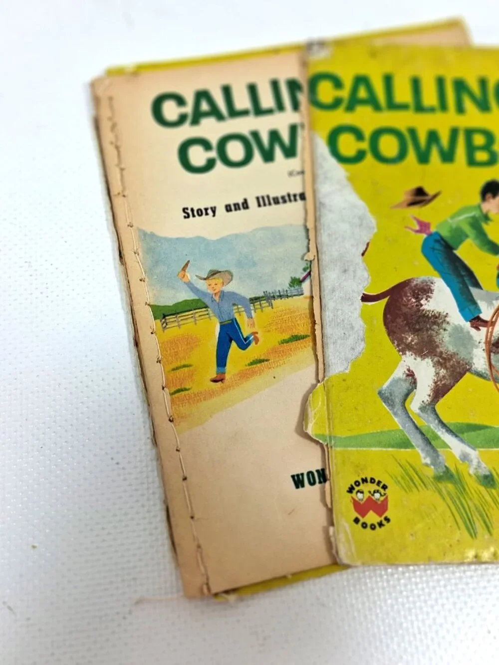 Calling All Cowboys, Vintage Children's Book by Baldwin Hawes, 1974